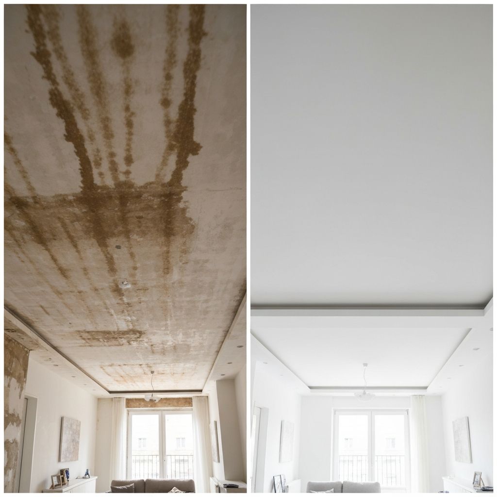 Avant et après réparation